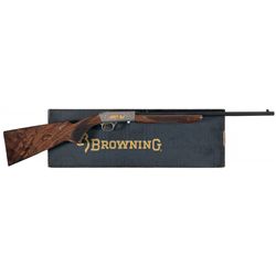 Engraved Gold Accented Browning High Grade Semi-Automatic .22 Rifle with Box