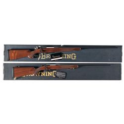 Collector's Lot of Two Boxed Browning A-Bolt II Bolt Action Rifles
