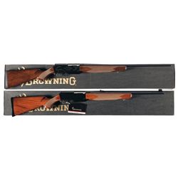 Collector's Lot of Two Boxed Browning BAR II Semi-Automatic Rifles