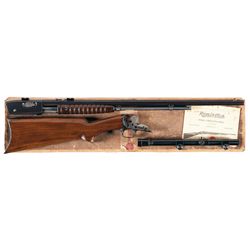 Desirable Remington Model 12C Slide Action Takedown Rifle with Scope and Original Box
