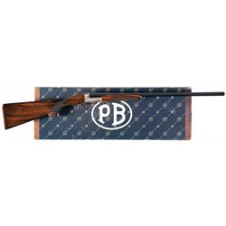 Engraved Beretta Model 471 Silver Hawk Side by Side 20 Gauge Shotgun with Box and Case