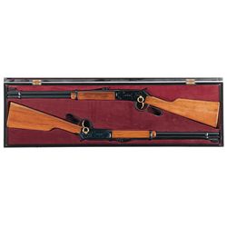 Two Consecutively Serial Numbered Winchester Model 94 Illinois Sesquicentennial Lever Action Carbine