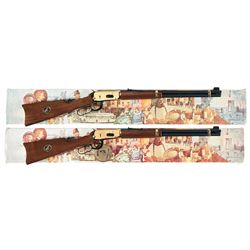 Two Boxed and Consecutively Numbered Winchester Model 94 Klondike Commemorative Lever Action Carbine