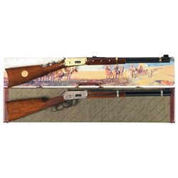 Two Winchester Commemorative Lever Action Carbines