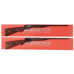 Collector's Lot of Two Boxed and Matching Serial Numbered Winchester Model 63 Semi-Automatic Rifles