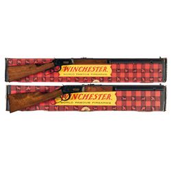 Two Boxed Consecutively Numbered Winchester Model 94 Lever Action Long Guns