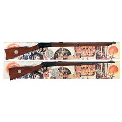 Boxed Pair of Consecutively Serial Numbered Winchester Model 94 Lever Action NRA Centennial Long Gun