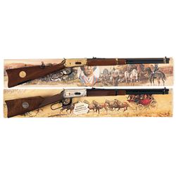 Two Boxed Winchester Commemorative Lever Action Carbines