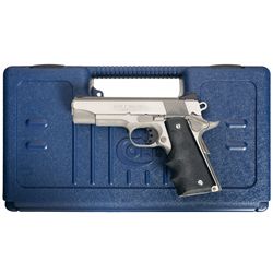 Stainless Colt MK IV Series 80 Combat Commander Model 1911 Semi-Automatic Pistol with Case
