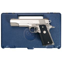 Stainless Colt MKIV Series 80 Gold Cup National Match Semi-Automatic Pistol with Case