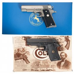 Two Compact Lightweight Colt Model 1911 Semi-Automatic Pistols