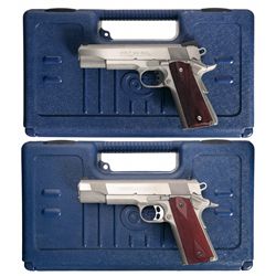 Collector's Lot of Two Cased Colt Semi-Automatic Pistols with Cases