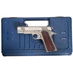 Stainless Colt Lightweight Commander Model 1911 Semi-Automatic Pistol with Case