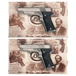 Two Cased Colt Double Eagle Compact Pistols