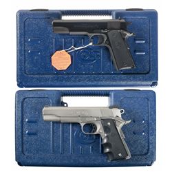 Collector's Lot of Two Cased Colt Series 80 Pistols