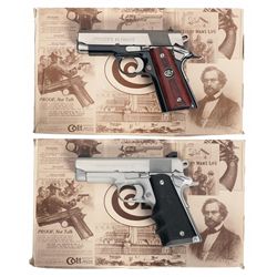 Two Boxed Colt Compact 1911 Pistols with Cases