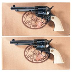 Matched Pair of Two Boxed and Consecutively Serial Numbered Beretta Stampede Single Action Revolvers
