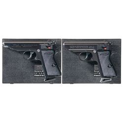 Two Walther Semi-Automatic Pistols with Cases