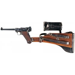 Outstanding Pre-World War I German 1906 DWM Navy Luger with Two Matching Magazines, Navy Holster, Ma