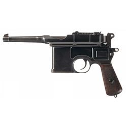 Unique Early Production Mauser Model 1896 Small Ring Hammer "Bolo" Broomhandle Pistol