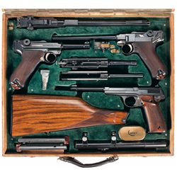 Phenomenal One-Of-A-Kind "A.F. Stoeger" Three Gun Cased set with Numerous Original Accessories Inclu