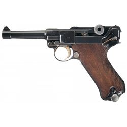 Desirable 1939 Dated Mauser Banner Commercial Contract Luger Pistol Rig with Matching Magazine and L