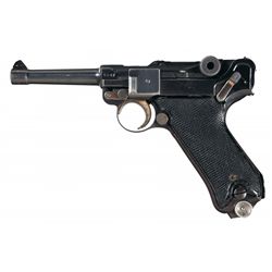 Rare and Desirable Mauser Banner 41 Date Third Contract Portuguese Navy Luger Semi-Automatic Pistol