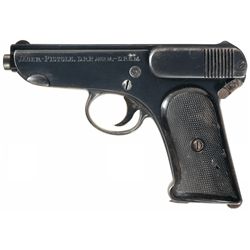 Rare Jager Commercial Semi-Automatic Pistol Rig with Leather Holster and Spare Magazine