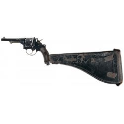 Desirable Swiss Double Action Military Revolver with Rare Combination Shoulder Stock/Holster