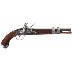 Rare U.S. Springfield Armory Model 1817 Flintlock Pistol