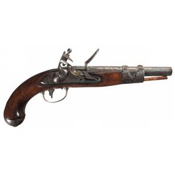 Rare U.S. Simeon North Model 1813 Martial Flintlock Pistol