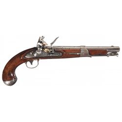 U.S. Simeon North Model 1819 Reconversion Flintlock Pistol