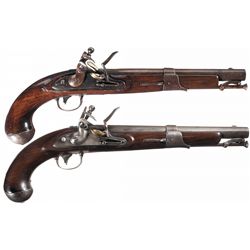 Lot of Two U.S. Model 1819 Martial Pistols