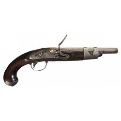 U.S. Simeon North Model of 1816 Martial Flintlock Pistol with State of New York "S.N.Y." Markings