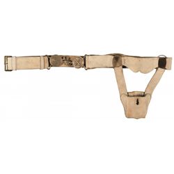 Scarce and Exceptional White Buff Pattern 1832 Enlisted Artillery Sword Belt with Belt Plate
