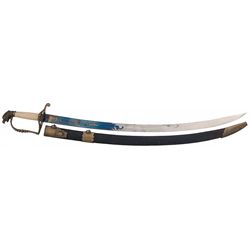 Early 19th Century Artillery Officer's Eagle Head Officer's Saber with Leather Scabbard