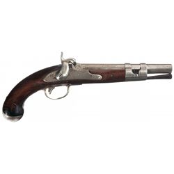 U.S. S. North Model 1811 Percussion Conversion Pistol with Attractive Unique Etched Presentation Ins