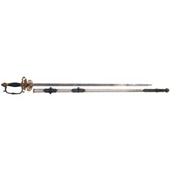 Non-Regulation Staff Officers Sword with Presentation Inscribed Scabbard and History