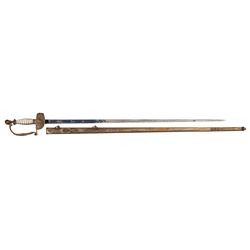 Indian Princess Pattern American Militia Officer's Sword with Scabbard
