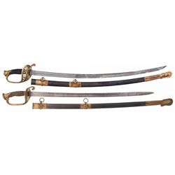 Two Swords, a W.H. Horstmann & Sons 1850 Pattern Foot Officer Sword and a 1852 Pattern Naval Officer