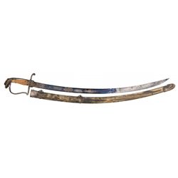 19th Century American Eagle Head Pommel Officer's Sword with Scabbard