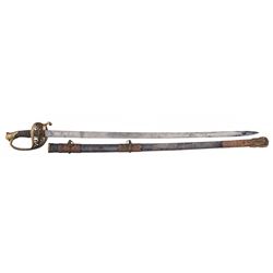 Clauberg Production U.S. 1850 Pattern Staff & Field Officer Sword with Scabbard