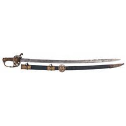 Non-Regulation Pattern Officer's Sword with Inscribed Scabbard