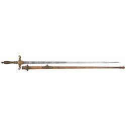Civil War Weyersberg Production Medical Staff Sword with Sheath