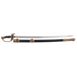 C. Roby Production U.S. 1850 Pattern Foot Officer Sword with Sheath