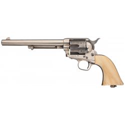 Extremely Fine Documented Nickel Plated Ainsworth Inspected U.S. Colt Cavalry Model Single Action Ar