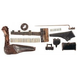 Lot of U.S. Bayonet, Leather and Ammunition