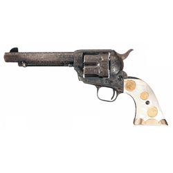 Magnificent Cole Agee Cattle Brand Engraved First Generation Colt Single Action Army Revolver with O