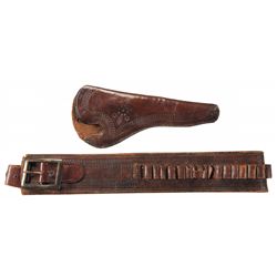 19th Century Colt Model 1873 Single Action California Pattern Holster and Cartridge Belt