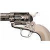 Image 2 : Factory Engraved Nickel Plated Colt Single Action Revolver with Ivory Grip Box and Factory Letter